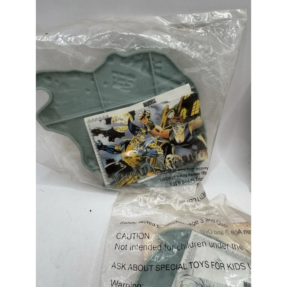 Marvel X-Men Hardees 1995 Lot of 3 Meal Toys (6 Figurines) New/Sealed Fast Ship